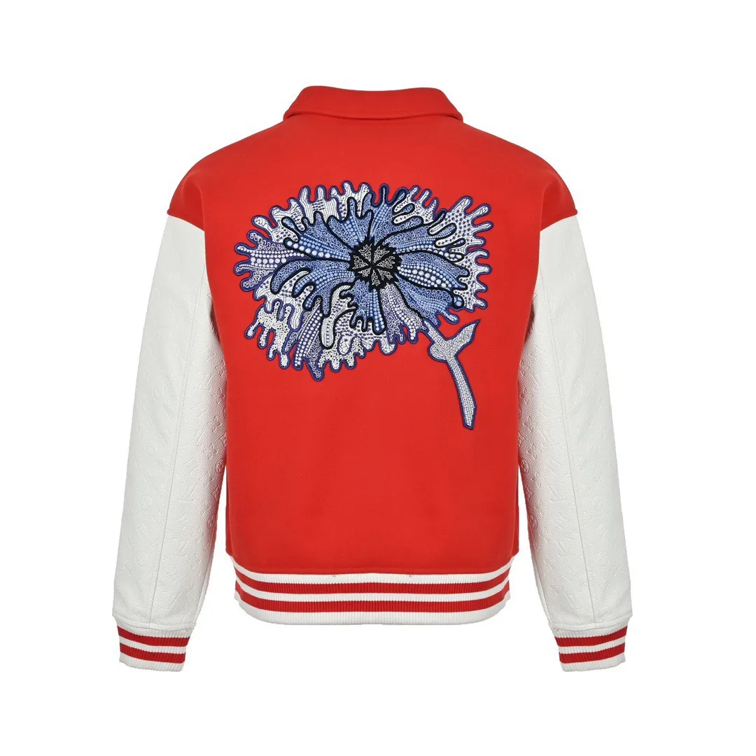 Louis Vuitton 23ss Back Embroidered Floral Baseball Jersey